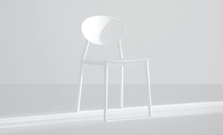 light room with white chair