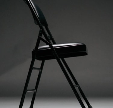 one luxury black chair